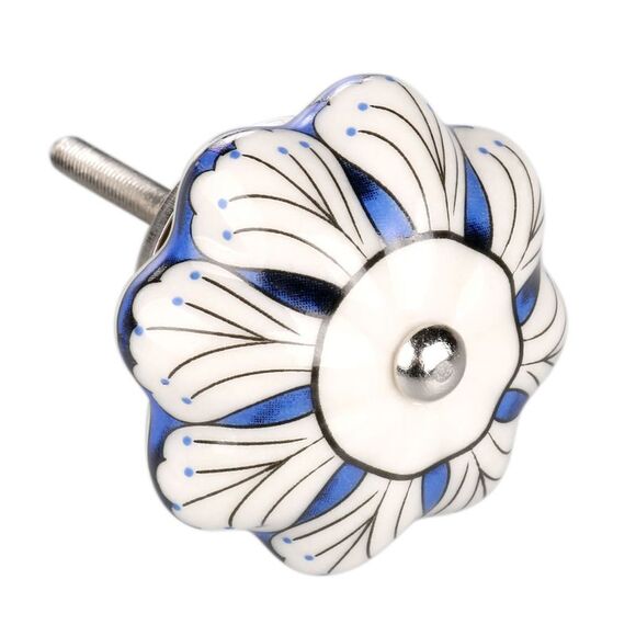 Hand Painted Ceramic Door Knobs Cabinet Drawer Wardrobe Cupboard Pull Handles #7 - Picture 1 of 6